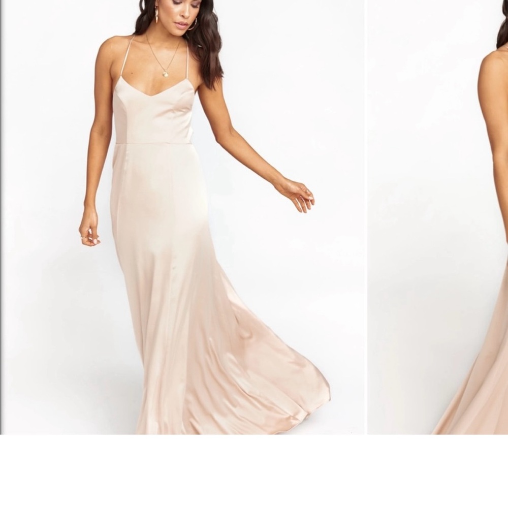 Show Me Your MuMu - Godshaw Goddess Gown ~ Champagne Luxe Satin. Size Large